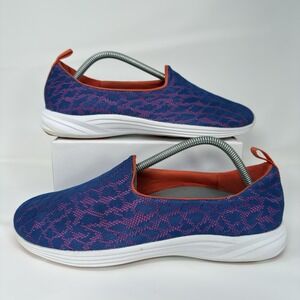 Vionic 331 Hydra Walking Slip On Sneaker Shoe Womens Size 11 Blue Orange ASR1288